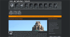 Desktop Screenshot of freimaurer.apokryph.de